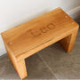 Children's Engraved Oak Kitchen Stepstool, thumbnail 1 of 12