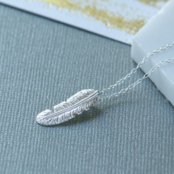 Feather Sterling Silver Necklace, 5 of 11