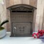 Wall Mounted Brown Metal Post Box Lockable Letter Box, thumbnail 7 of 9