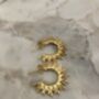 Minimalist Sun 18 K Gold Plated Ear Studs, thumbnail 3 of 8