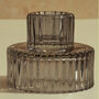 G Decor Set Of Two Grey Dinner Candle/Tea Light Holders, thumbnail 8 of 9
