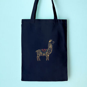 Llama Tote Bag Embroidery Kit, 3 of 3
