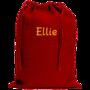 Personalised Red Jute Christmas Gift Sack Embroidered, thumbnail 3 of 3