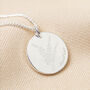 Personalised Sterling Silver Heather Disc Necklace, thumbnail 1 of 10