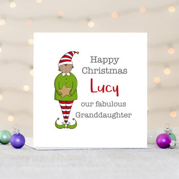 Granddaughter Personalised Christmas Card, 5 of 5