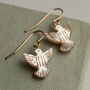 Mother Of Pearl Dove Bird Earrings, thumbnail 1 of 8