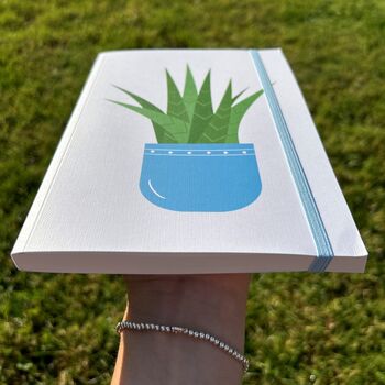 Blue Potted Cactus A5 Notebook, 3 of 3