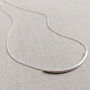 Sterling Silver Curved Bar Necklace, thumbnail 2 of 8