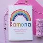 Rainbow Baby Personalised Newborn Card, thumbnail 1 of 5