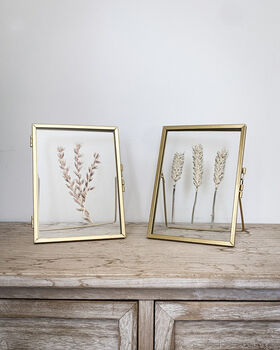Gold Antique Pressed Flower Frame: Natural Wheat Small, 2 of 7