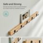 Three Tier Bamboo Shoe Bench Coat Rack Metal Hooks Set, thumbnail 7 of 12