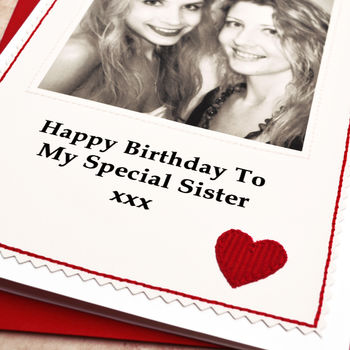 Sister Personalised Photo Birthday Card, 2 of 2