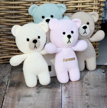 Handmade Baby First Teddy Bear, 4 of 6