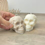 Floral Skull Candle Gothic Halloween Decor Autumn Gift, thumbnail 5 of 10