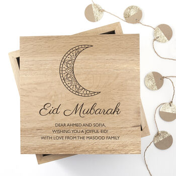 Personalised Eid Mubarak Photo Cube Keepsake Box, 12 of 12