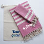 Personalised Cotton Towel Set, Anniversary Gift Set, thumbnail 5 of 11