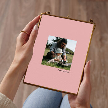 Personalised Brass Photo Frame With Coloured Mount, 3 of 5