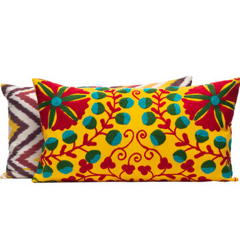 Sunflower Head Embroidered Outdoor Suzani, 3 of 4