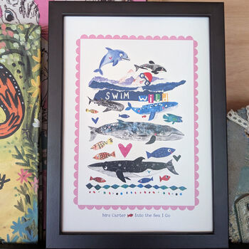 Personalised Wild Swimming Art Print, 8 of 12