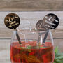 Set Of Five Personalised Wedding Favour Drink Stirrers, thumbnail 4 of 4