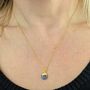 December Birthstone Necklace, Tanzanite, Gold Plated, thumbnail 5 of 8