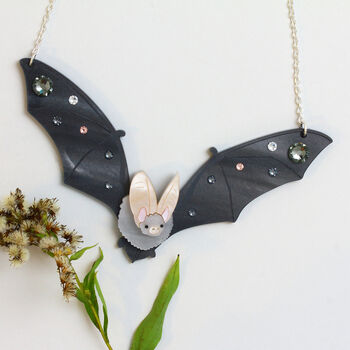 Long Eared Bat Statement Necklace, 5 of 6