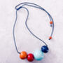 Chunky Multicolour Marbled Resin Bead Necklace, thumbnail 3 of 3