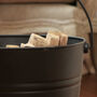 Black And Copper Iron Log Kindling Bucket, thumbnail 7 of 11