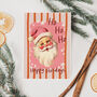 Happy Holidays Vintage Santa Christmas Card, thumbnail 3 of 4