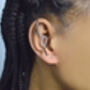 Geometric White Topaz Rose/Gold Plated Drop Earrings, thumbnail 8 of 10
