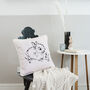 Little Bunny Cushion In Blush Pink, thumbnail 2 of 3