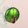 G Decor Majestic Glass Peacock Christmas Tree Bauble, thumbnail 1 of 4