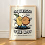 'Squeeze The Day' Cute Retro Lemon And Sun Print, thumbnail 1 of 8