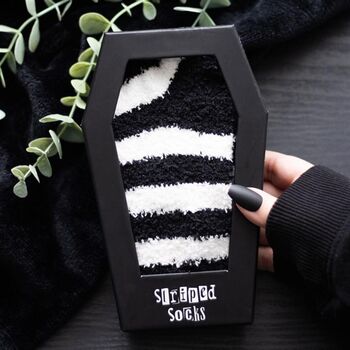 Striped Socks In Coffin Gift Box, 2 of 3
