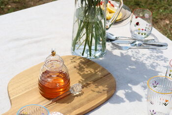 Glass Beehive Honey Jar With Glass Dipper, 6 of 6