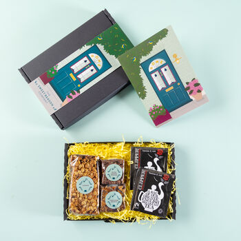 'New Home' Flapjack, Brownies And Tea Letterbox, 2 of 4