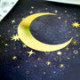 Celestial Moon And Star Foiled A5 Mini Art Print, thumbnail 7 of 7
