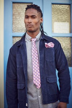 Mens Pink, White And Blue Lightning Bolt Pocket Square, 3 of 5