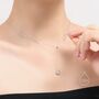 Droplet Clear Cz Lariat Pendant Necklace, thumbnail 4 of 12