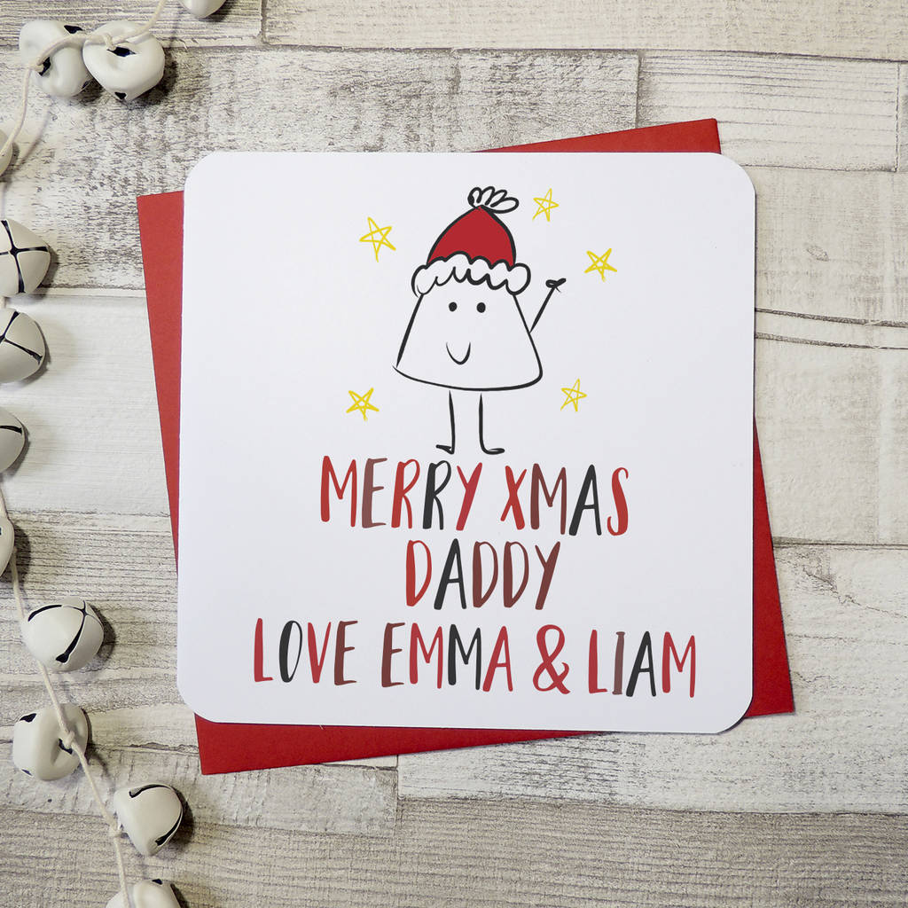 Personalised Merry Christmas Daddy Card By Parsy Card Co