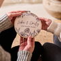 Personalised Our Happy Place Linen Hoop, thumbnail 1 of 2