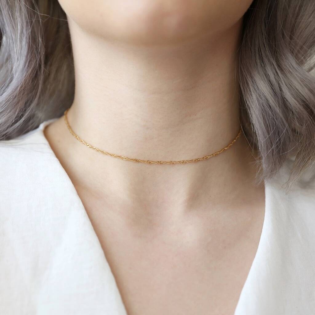 Rope Chain Choker Necklace By Lisa Angel | notonthehighstreet.com