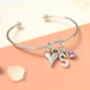 Personalised Heart Initial Silver Bracelet Friendship Knot, thumbnail 5 of 11