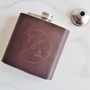 Personalised Monogram Leather Hip Flask, thumbnail 4 of 4