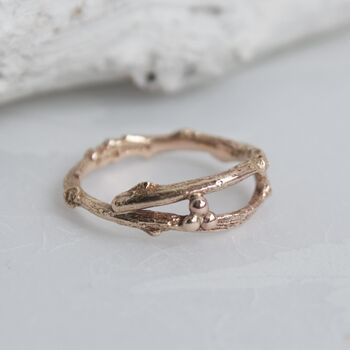 White Gold Woodland Twig Wedding Ring, 3 of 9