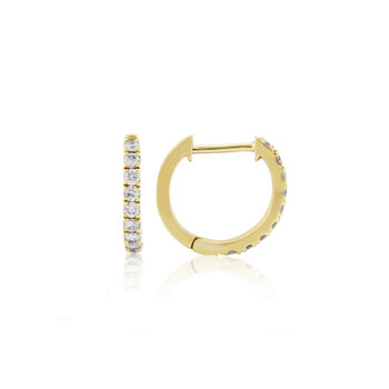 Dovehouse Gold Plated And Cubic Zirconia Hoop Earrings, 8 of 11