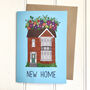 Floral House Illustration New Home Card, thumbnail 2 of 3