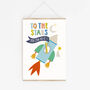 Rocket To The Stars Children's Print, thumbnail 5 of 5