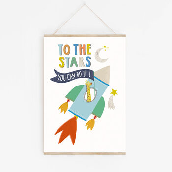 Rocket To The Stars Children's Print, 5 of 5