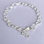 Personalised Silver Eternity Charm Bracelet, thumbnail 1 of 3